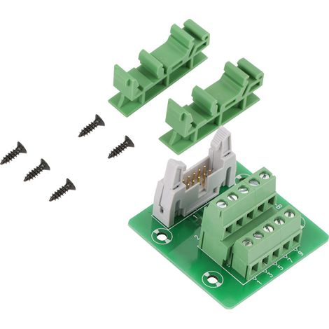 Idc10p 10-poliger Stiftleisten-breakout-board-anschlussblock Mit Halterung Für Sps-schnittstelle