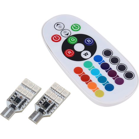 2x Rgb Led T10 168 194 2825 W5w Kartenkuppelleuchte Für Den Innenbereich, 16 Farben, Fernbedienung