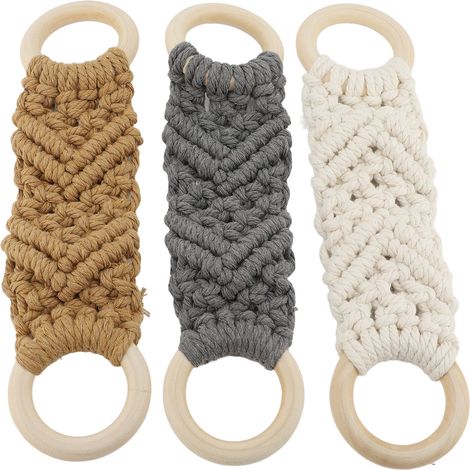 3-teiliges Makramee-set Mit Affenmotiven Aus Baumwollseil Für Küche, Bad Und Hotel