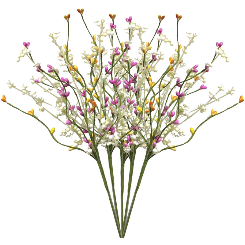 Sets Künstliche Blumenzweige, Realistische Künstliche Blumenstiele Mit Echtem Aussehen Für Die Heim- Und Hochzeitsdekoration (221206lw04-1)