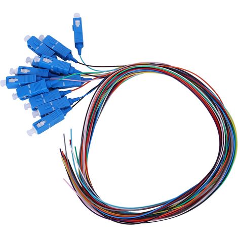Pigtail-sc/upc-glasfaserkabel, Acrylat-bauform, 12 Adern, Quadratischer Sc-stecker Mit Pvc-außenmantel