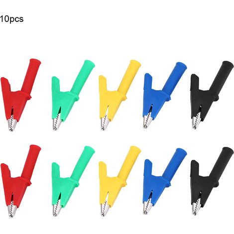 Isolierte Krokodilklemmen Mit 4-mm-bananenstecker, 10 Stück, Geprüft Für Hochspannung 1000 V, 30 A