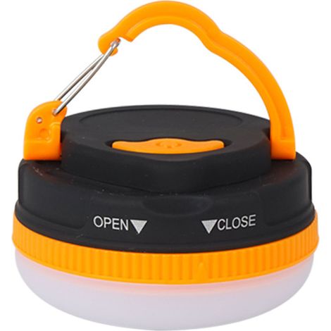 Abs-led-zeltleuchte, 5 Leuchtmodi, Wasserdichte Outdoor-notfall-hängeleuchte Für Camping, Batteriebetrieben, Orange (rund)