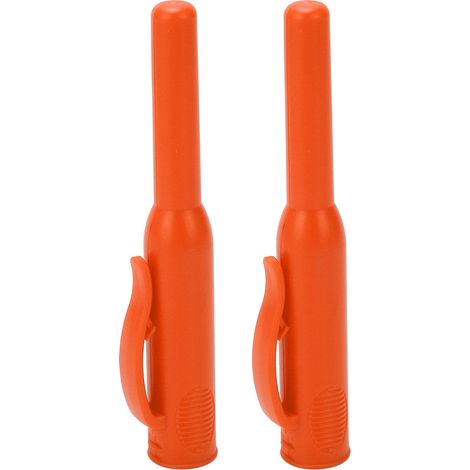 Stiftkappe Für Zimmermannsarbeiten, 2 Stück, Lange Spitze, Tiefes Loch, Markerkappe Für Holzarbeiten Mit Orangefarbenem Clip