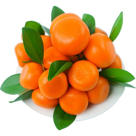 Stück Künstliche Früchte, Orangen Mit Mandarinenzweigen, Mandarinenkette, 3/6 Köpfe Satsuma-mandarine (3 Köpfe + 6 Köpfe Mandarine Pro Kette) (a)