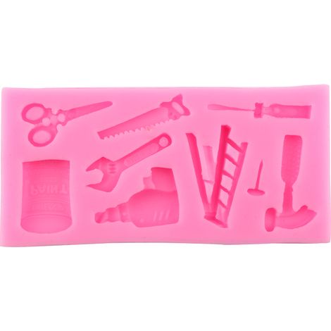 Hübsche Silikon-fondant-kuchenform, Hammer-schraubenschlüssel-werkzeuge, Diy-backformen