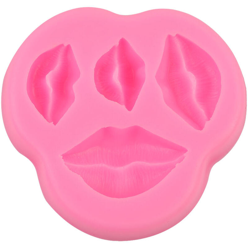 Selbstgemachte Cartoon-kuchenform, Silikonformen, Lippenförmiges Backwerkzeug Für Partys (rosa)