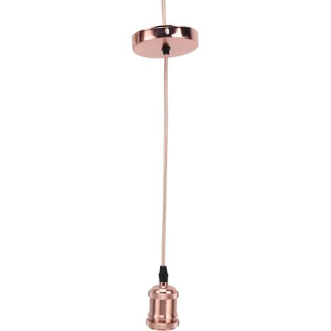 Lampenfassung, 1 M Lange, Aluminiumummantelte Deckenleuchte Mit Kabel Für Schlafzimmer, Roségold, Eu-stecker 100–240 V