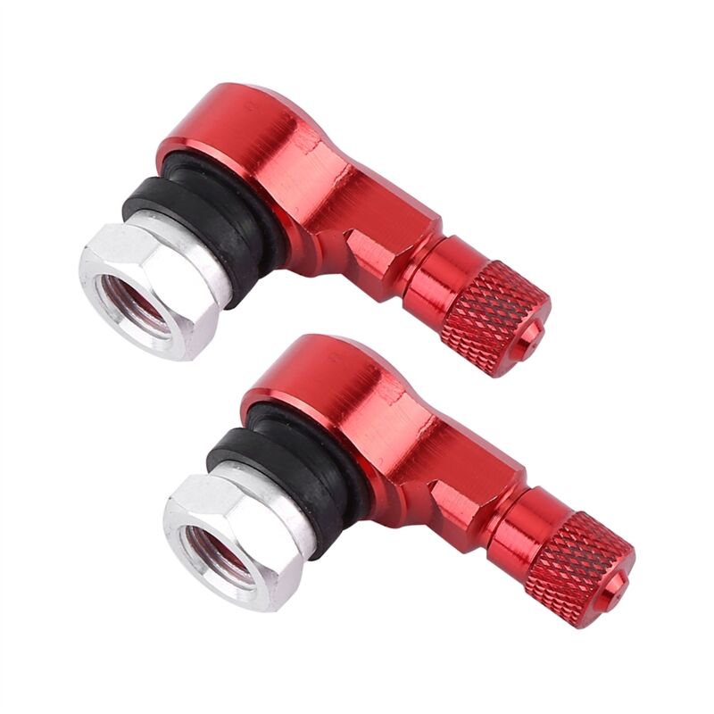 Stück 11,3 Mm Universal-motorrad-aluminium-rad-reifenventilkappen 90 Grad Rot