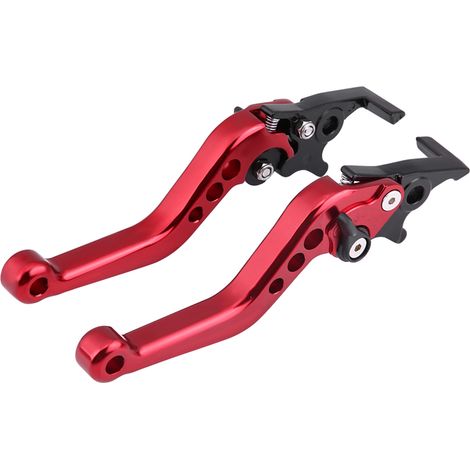 Paar Cnc-gefräste Aluminium-motorrad-roller-modifikations-doppelscheibenbremshebel Rot