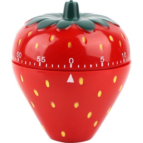 Erdbeerförmiger 60-minuten-küchentimer Mit Mechanischer Zeitanzeige