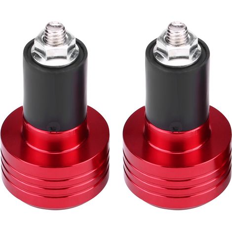 Paar Universelle 22-mm-motorradlenkerendkappen Aus Aluminium Für Optimale Gewichtsverteilung, Rot