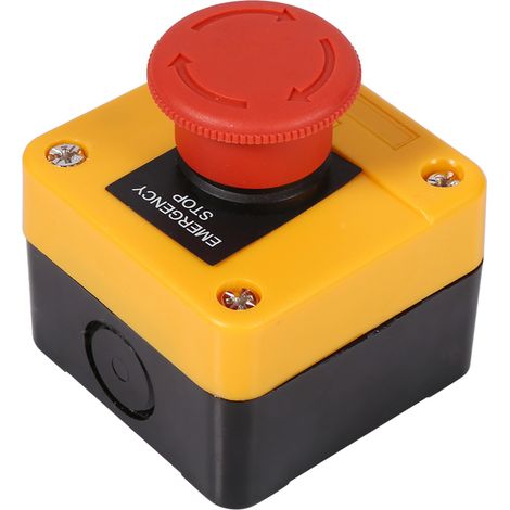 Stück 660v 10a Not-aus-pilz-drucktaster Mit Rotem Kunststoffgehäuse, Neu