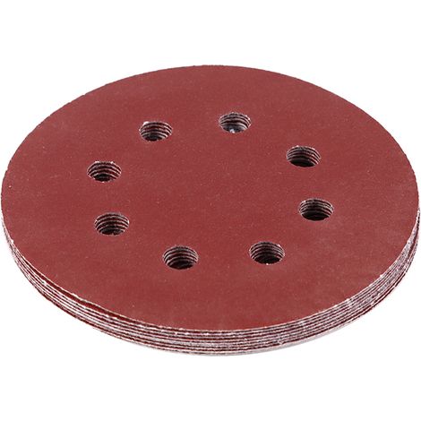 10-teiliges Set Schleifscheiben, 125 Mm Schleifscheiben Mit 8 Löchern, Körnung 150 Zum Polieren, Entrosten Und Für Die Endbearbeitung