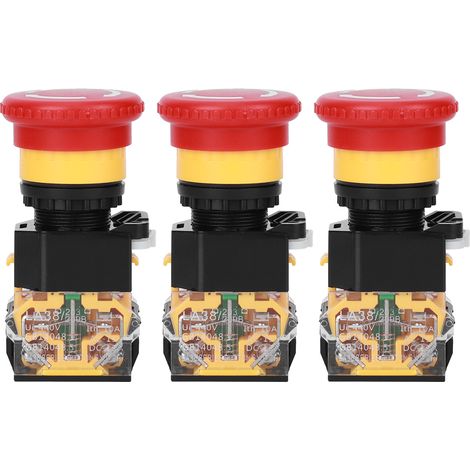 3-teiliger Not-aus-drucktaster Für Technische Kunststoffteile, 440 V, 10 A, 22 Mm