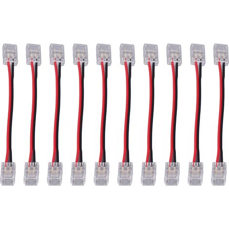 10er-pack Cob-led-streifenverbinder, 2-polige Led-streifenverbinder, Flexibel, Für Küche Und Heimwerkerprojekte