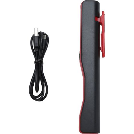 Cob-taschenarbeitsleuchte Mit Magnetfuß Und Drehbarem Magnetclip, Led-taschenlampe Für Camping, Haushalt Und Werkstatt (rot)