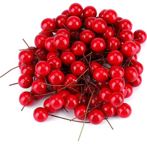 Dekorative Beeren, 100 Stück. Künstliche Beeren. Dekorative Weihnachtsbeeren Für Die Heimdekoration. Weihnachtsschmuck.