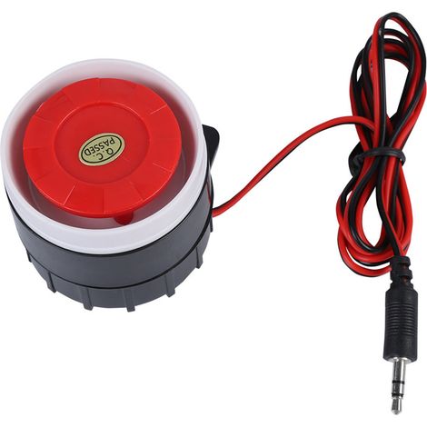 120 Db Dc 12 V Mini-kabelsirene, Rotes Signalhorn, Alarmsystem, Warnsignal Für Heimsicherheit