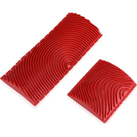 Gummibürste Für Holzmaserung, Malerwerkzeuge, Strukturmuster, Schaber, Rot, 2 Stück