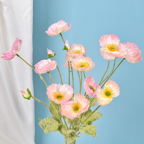 Künstliche Mohnblumen, 3 Stück, Authentisches Mohnblumen-arrangement Für Heim-, Küchen- Und Hochzeitsdekorationen (2104yf39-2)