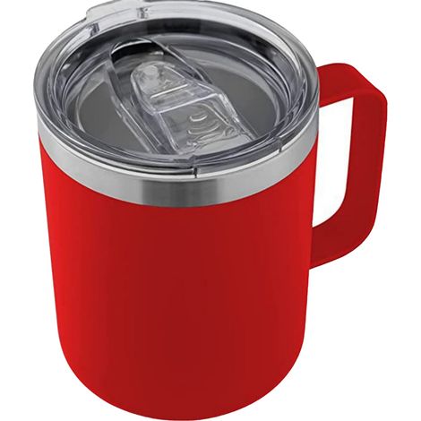 12-oz-edelstahl-vakuumbecher, Doppelwandiger Thermobecher In Einfarbigem Rot Für Büro Und Zuhause