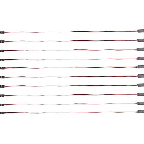 3-poliges Servo-verlängerungskabel, 10 Stück, Modellauto, Verbindungsleitung, Messing-innenkern, 500 Mm Stecker Auf Buchse