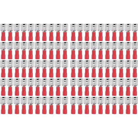Isolierte Flachsteckverbinder, 100 Stück, Pvc-kupfer-crimpklemmen Für Den Hausgebrauch, 22–16 Awggfdd 1,25 – 250