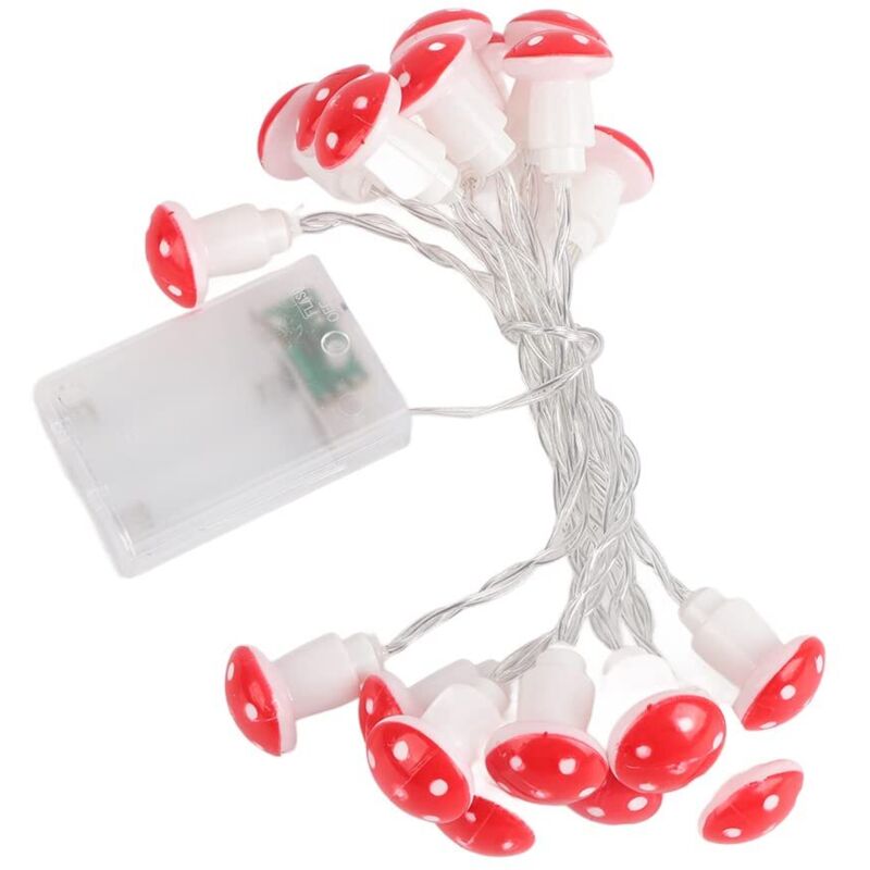 Pilzförmige Led-lichterkette, 20 Led-streifen, Garten-weihnachtsdekoration, Batteriebetriebene Lichter Für Hochzeitsfeiern
