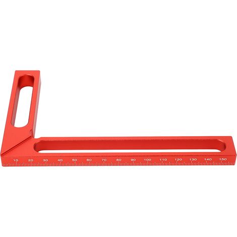 L-förmiger, Quadratischer Schreinerlineal Aus Aluminiumlegierung, Höhenmessung, Markierung, 90°-winkellineal Für Holzarbeiten, 160 Mm / 6,3 Zoll