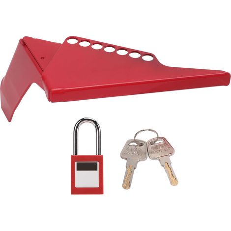 Großes Kugelhahnschloss Dn50-dn200, 38-mm-vorhängeschloss-set, Sicherheitsschloss Aus Edelstahl Für Rohre Mit 31-76 Mm Durchmesser