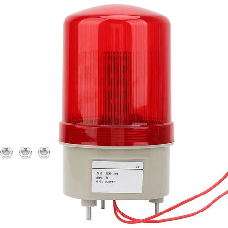 Rotierendes Blinklichtsignal, 220 V Ac, Rote Led, 97 Mm Durchmesser, Warnung
