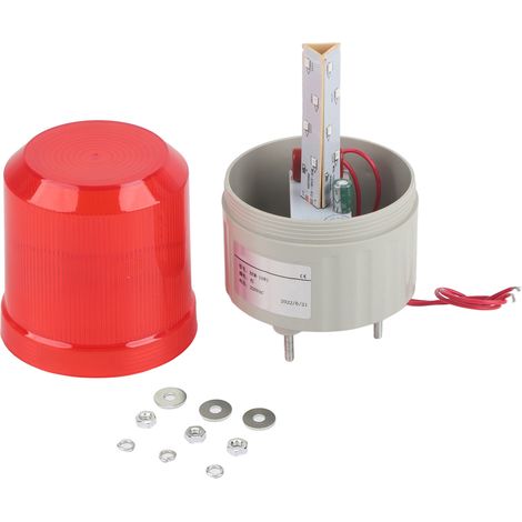 Rotierendes Blinklichtsignal, 220 V Ac, Rote Led, Warnung, 75 Mm Durchmesser