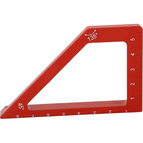 Rechtwinkliger Holzbearbeitungslineal, Trapezförmiges Markierungs- Und Messwerkzeug Aus Aluminiumlegierung Mit Metrischer Skala 45 Grad 90 Grad