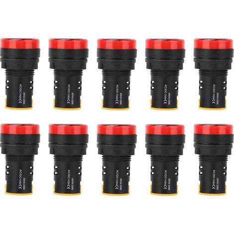 10 Stück Berm Led-betriebsanzeige, Flammhemmendes Pc-gehäuse, 22 Mm Durchmesser, 110 V, Ad16-22d/s