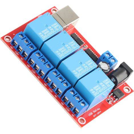 4-kanal-relaismodul, Usb-lesegerät, Kostenlose Dc-karte, Computersteuerung, Sps, 3 Betriebsmodi, 5 V