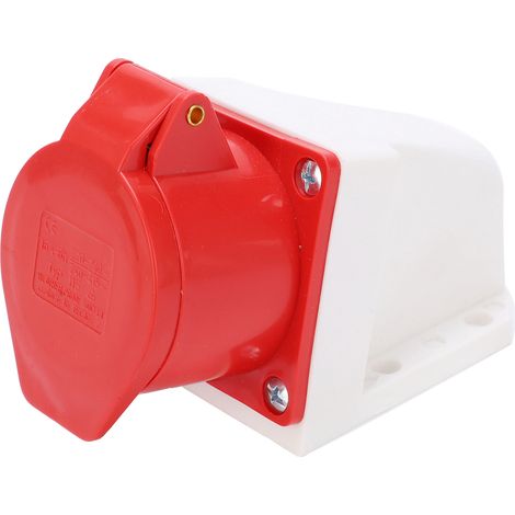 Industriesteckdose 220–380 V/240–415 V, 5-polig, 16 A, Staubdicht, Explosionsgeschützt, Wasserdicht, Wandstecker