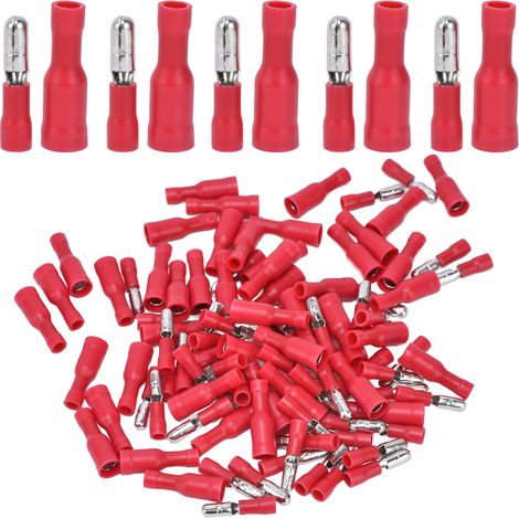 50 Paar Isolierte Kabelschuhe, Schnellcrimp-stoßverbinder (stecker Und Buchse) Für 22 Bis 16 Awg