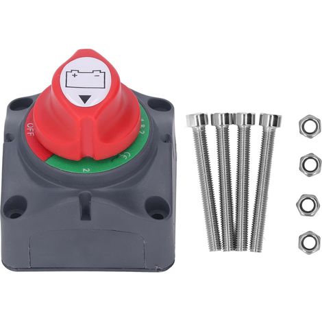 Batterietrennschalter, Abs-gehäuse, Innenliegender Roter Kupferbolzen, Hauptisolator, Dc 12–48 V Abschaltung