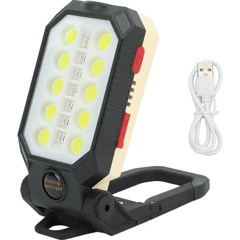 Led-arbeitsleuchte, Wiederaufladbare Cob-arbeitsleuchte Mit Magnetadsorption, Einstellbarer Winkel, Superhell, Ip66, Mit G1/4-schnittstelle, Für Garage, Camping, Notfälle Usw.
