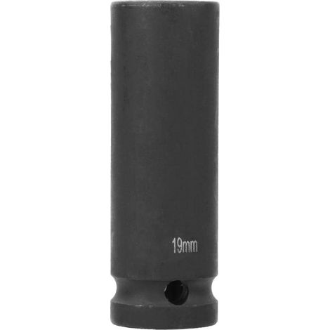 Schlagschrauber-einsatz, Tiefer Sechskant-schlagschrauber-einsatz Aus Stahl, Mit Abgeschrägtem Ende, 17 Mm / 18 Mm / 19 Mm (19 Mm)
