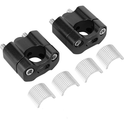 Paar 22 Mm/28 Mm 1/8 Zoll 7/8 Zoll Motorrad-lenkerklemmungen Riser-adapter Cnc Aluminiumlegierung Schwarz
