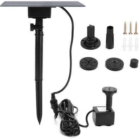 5v-solar-außenbrunnen, Quadratisch, Schwimmend, Mit Vogeltränke, Zur Dekoration Der Gartenlandschaft