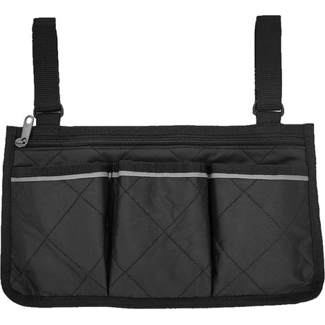 Mehrere Geräumige Taschen, Armlehne Für Rollstuhlfahrer, Seitentasche, Aufbewahrungsorganizer Für Rollstuhlfahrer, Schwarz