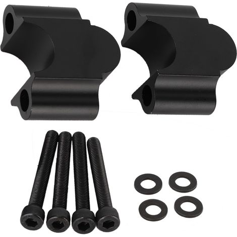 Universelle 7/8" 22mm Motorrad-lenkererhöhungsklemme Aus Aluminiumlegierung (schwarz)