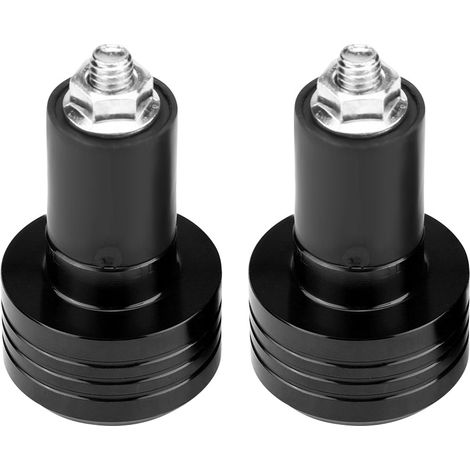 Paar Universelle 22-mm-motorradlenkerendkappen Aus Aluminium, Schwarze Gewichtsausgleichskappen