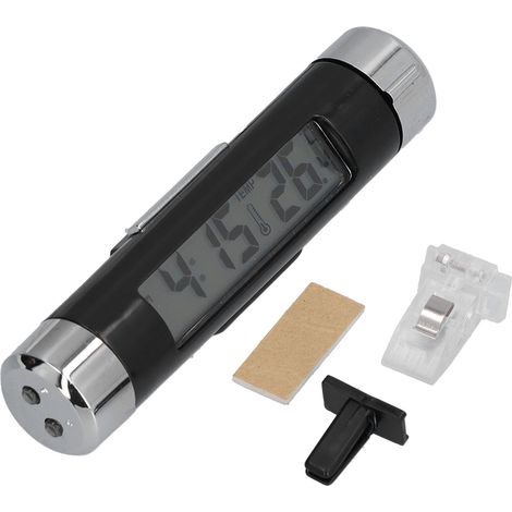 Ct20 Batteriebetriebenes Autothermometer Mit Multifunktionaler, Beleuchteter Lcd-autouhr