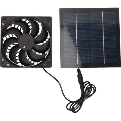 Kompaktes, Umweltfreundliches Und Geräuscharmes 5-w-solarpanel-lüfterset Für Haustierhäuser, Baumhäuser Und Zwinger