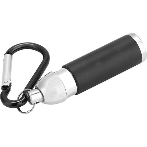 Mini-led-taschenlampe Aus Aluminiumlegierung, Praktisch Und Farbenfroh, Mit Schlüsselanhänger (schwarz)