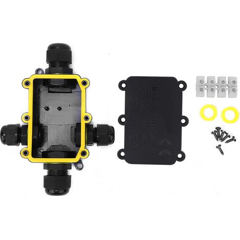 Anschlussdose, T100 450vac 24a Ul94v-2 Ip68 Wasserdichter Kunststoff 4m Unterwasser-elektronikanschlussgehäuse Verdrahtungsverbinder Kabelverbinder Externe Netzkabel-anschlusskästen (4-fach)